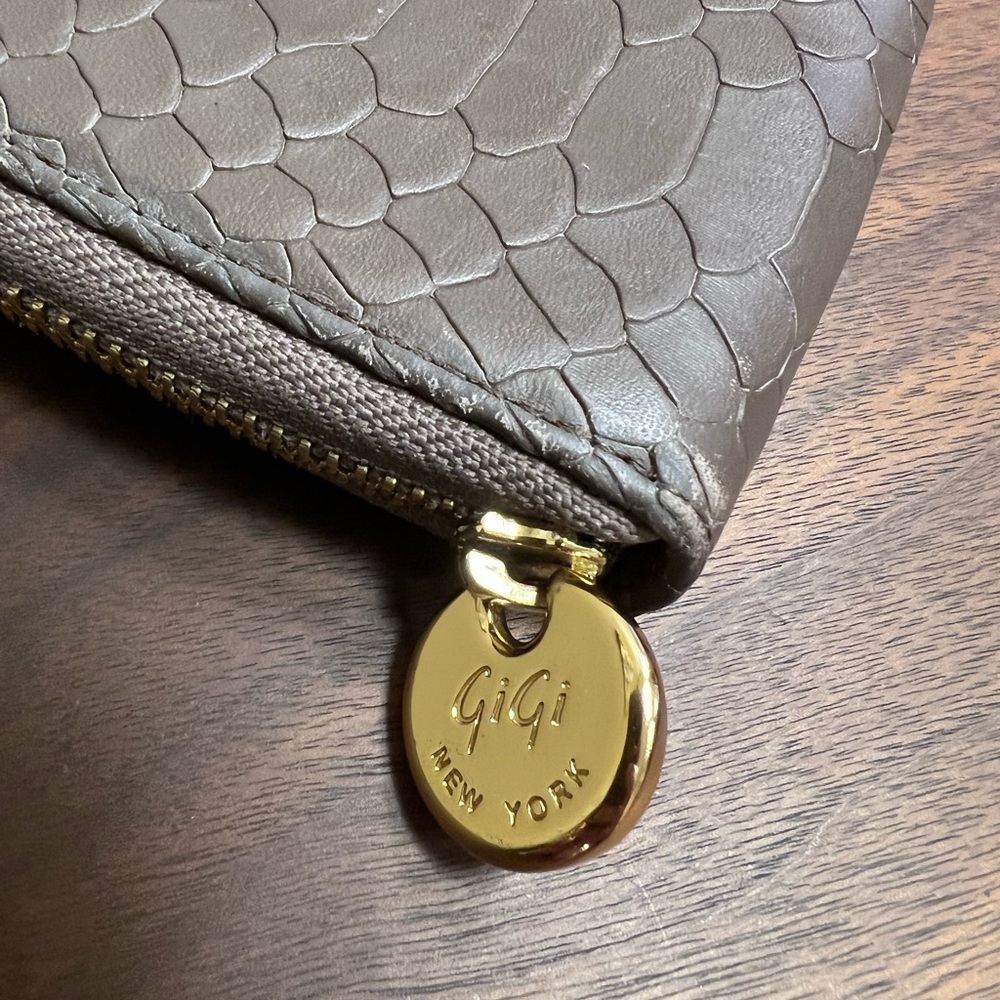 GiGi New York Python-Embossed Zip Wallet - Picture 3 of 9